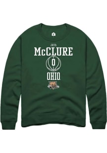 Jaya McClure  Rally Ohio Bobcats Mens Green NIL Sport Icon Long Sleeve Crew Sweatshirt