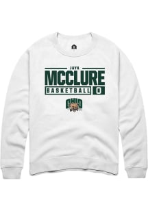 Jaya McClure  Rally Ohio Bobcats Mens White NIL Stacked Box Long Sleeve Crew Sweatshirt