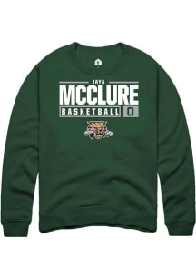 Jaya McClure  Rally Ohio Bobcats Mens Green NIL Stacked Box Long Sleeve Crew Sweatshirt