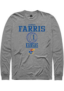 Kennedy Farris  Kansas Jayhawks Grey Rally NIL Sport Icon Long Sleeve T Shirt
