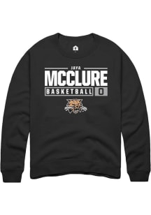 Jaya McClure  Rally Ohio Bobcats Mens Black NIL Stacked Box Long Sleeve Crew Sweatshirt