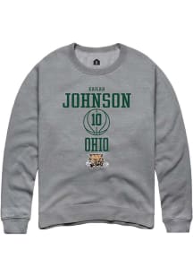 Kailah Johnson  Rally Ohio Bobcats Mens Grey NIL Sport Icon Long Sleeve Crew Sweatshirt
