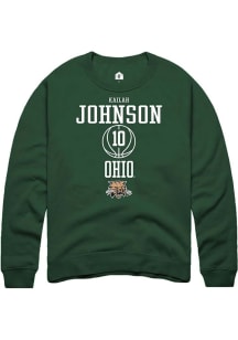 Kailah Johnson  Rally Ohio Bobcats Mens Green NIL Sport Icon Long Sleeve Crew Sweatshirt