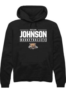 Kailah Johnson  Rally Ohio Bobcats Mens Black NIL Stacked Box Long Sleeve Hoodie