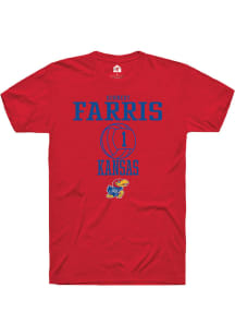 Kennedy Farris  Kansas Jayhawks Red Rally NIL Sport Icon Short Sleeve T Shirt
