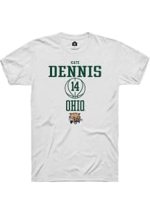 Kate Dennis  Ohio Bobcats White Rally NIL Sport Icon Short Sleeve T Shirt