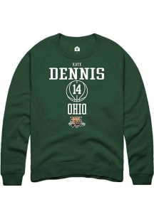 Kate Dennis  Rally Ohio Bobcats Mens Green NIL Sport Icon Long Sleeve Crew Sweatshirt