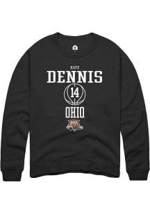 Kate Dennis  Rally Ohio Bobcats Mens Black NIL Sport Icon Long Sleeve Crew Sweatshirt