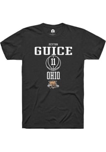 Peyton Guice  Ohio Bobcats Black Rally NIL Sport Icon Short Sleeve T Shirt