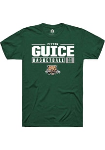 Peyton Guice  Ohio Bobcats Green Rally NIL Stacked Box Short Sleeve T Shirt