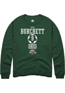 Anna Burchett  Rally Ohio Bobcats Mens Green NIL Sport Icon Long Sleeve Crew Sweatshirt