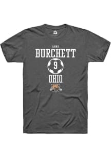 Anna Burchett  Ohio Bobcats Dark Grey Rally NIL Sport Icon Short Sleeve T Shirt