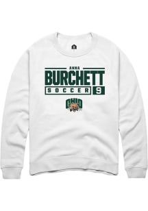 Anna Burchett  Rally Ohio Bobcats Mens White NIL Stacked Box Long Sleeve Crew Sweatshirt