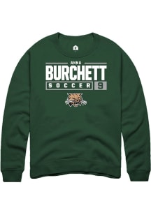 Anna Burchett  Rally Ohio Bobcats Mens Green NIL Stacked Box Long Sleeve Crew Sweatshirt