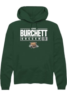 Anna Burchett  Rally Ohio Bobcats Mens Green NIL Stacked Box Long Sleeve Hoodie