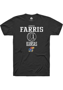 Kennedy Farris  Kansas Jayhawks Black Rally NIL Sport Icon Short Sleeve T Shirt