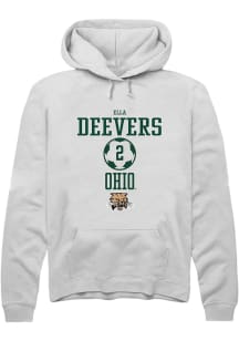 Ella Deevers  Rally Ohio Bobcats Mens White NIL Sport Icon Long Sleeve Hoodie