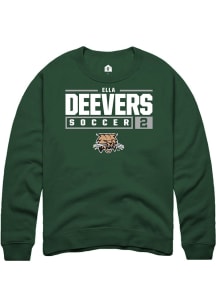 Ella Deevers  Rally Ohio Bobcats Mens Green NIL Stacked Box Long Sleeve Crew Sweatshirt