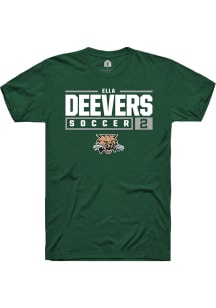 Ella Deevers  Ohio Bobcats Green Rally NIL Stacked Box Short Sleeve T Shirt