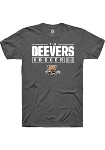 Ella Deevers  Ohio Bobcats Dark Grey Rally NIL Stacked Box Short Sleeve T Shirt