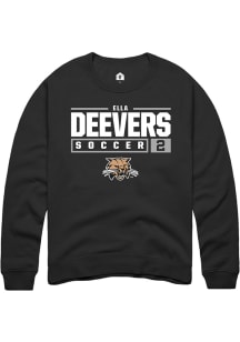 Ella Deevers  Rally Ohio Bobcats Mens Black NIL Stacked Box Long Sleeve Crew Sweatshirt