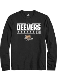 Ella Deevers  Ohio Bobcats Black Rally NIL Stacked Box Long Sleeve T Shirt