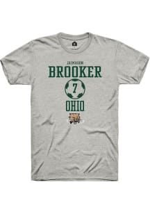 Jaimason Brooker  Ohio Bobcats Ash Rally NIL Sport Icon Short Sleeve T Shirt