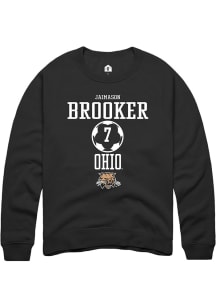 Jaimason Brooker  Rally Ohio Bobcats Mens Black NIL Sport Icon Long Sleeve Crew Sweatshirt