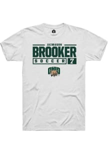 Jaimason Brooker  Ohio Bobcats White Rally NIL Stacked Box Short Sleeve T Shirt