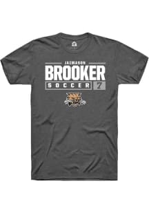 Jaimason Brooker  Ohio Bobcats Dark Grey Rally NIL Stacked Box Short Sleeve T Shirt