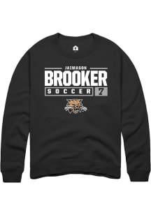 Jaimason Brooker  Rally Ohio Bobcats Mens Black NIL Stacked Box Long Sleeve Crew Sweatshirt