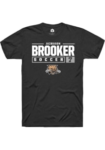 Jaimason Brooker  Ohio Bobcats Black Rally NIL Stacked Box Short Sleeve T Shirt