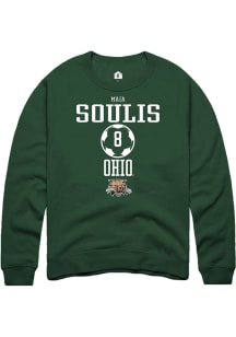 Maia Soulis  Rally Ohio Bobcats Mens Green NIL Sport Icon Long Sleeve Crew Sweatshirt