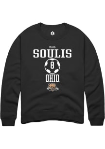 Maia Soulis  Rally Ohio Bobcats Mens Black NIL Sport Icon Long Sleeve Crew Sweatshirt