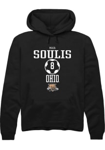 Maia Soulis  Rally Ohio Bobcats Mens Black NIL Sport Icon Long Sleeve Hoodie