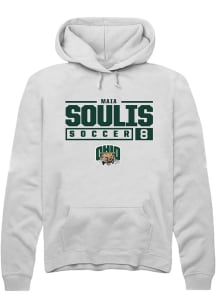 Maia Soulis  Rally Ohio Bobcats Mens White NIL Stacked Box Long Sleeve Hoodie