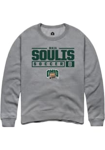 Maia Soulis  Rally Ohio Bobcats Mens Graphite NIL Stacked Box Long Sleeve Crew Sweatshirt