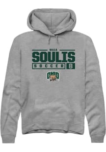 Maia Soulis  Rally Ohio Bobcats Mens Graphite NIL Stacked Box Long Sleeve Hoodie