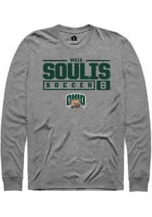 Maia Soulis  Ohio Bobcats Graphite Rally NIL Stacked Box Long Sleeve T Shirt