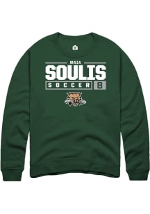 Maia Soulis  Rally Ohio Bobcats Mens Green NIL Stacked Box Long Sleeve Crew Sweatshirt