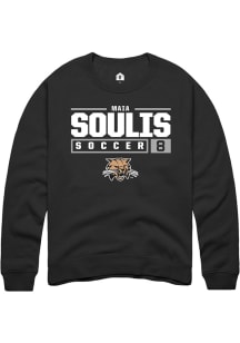 Maia Soulis  Rally Ohio Bobcats Mens Black NIL Stacked Box Long Sleeve Crew Sweatshirt