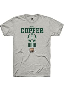 Maria Copfer  Ohio Bobcats Ash Rally NIL Sport Icon Short Sleeve T Shirt