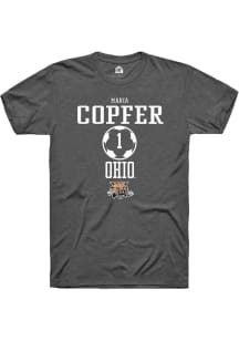 Maria Copfer  Ohio Bobcats Dark Grey Rally NIL Sport Icon Short Sleeve T Shirt