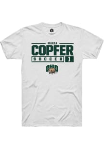 Maria Copfer  Ohio Bobcats White Rally NIL Stacked Box Short Sleeve T Shirt