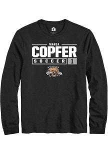 Maria Copfer  Ohio Bobcats Black Rally NIL Stacked Box Long Sleeve T Shirt