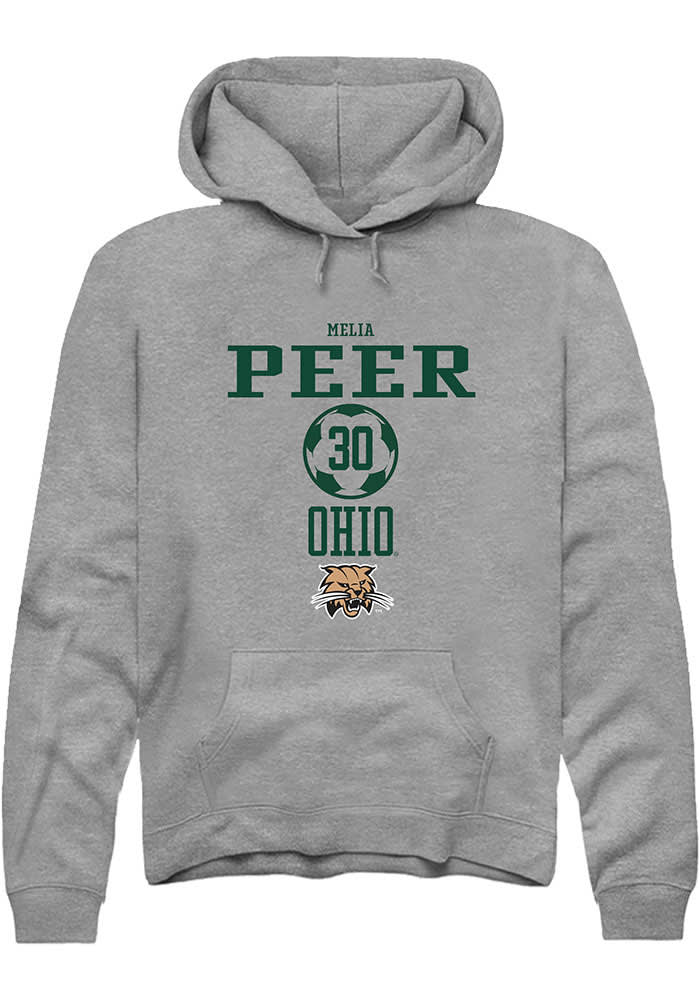 Melia Peer  Rally Ohio Bobcats Mens Graphite NIL Sport Icon Long Sleeve Hoodie