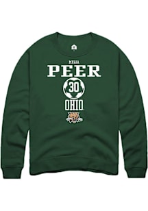 Melia Peer  Rally Ohio Bobcats Mens Green NIL Sport Icon Long Sleeve Crew Sweatshirt