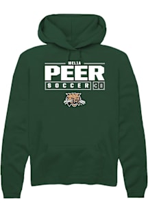 Melia Peer  Rally Ohio Bobcats Mens Green NIL Stacked Box Long Sleeve Hoodie