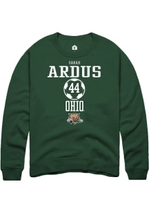 Sarah Ardus  Rally Ohio Bobcats Mens Green NIL Sport Icon Long Sleeve Crew Sweatshirt