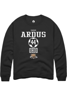 Sarah Ardus  Rally Ohio Bobcats Mens Black NIL Sport Icon Long Sleeve Crew Sweatshirt